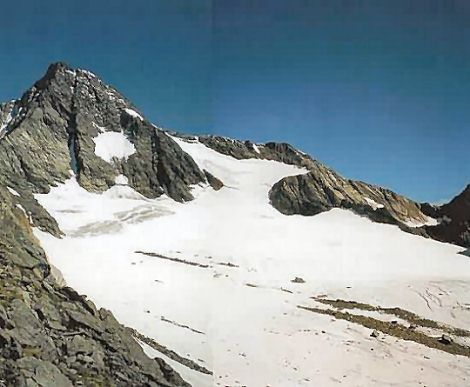 Grossglockner nad ledovcem Ködnitzkees