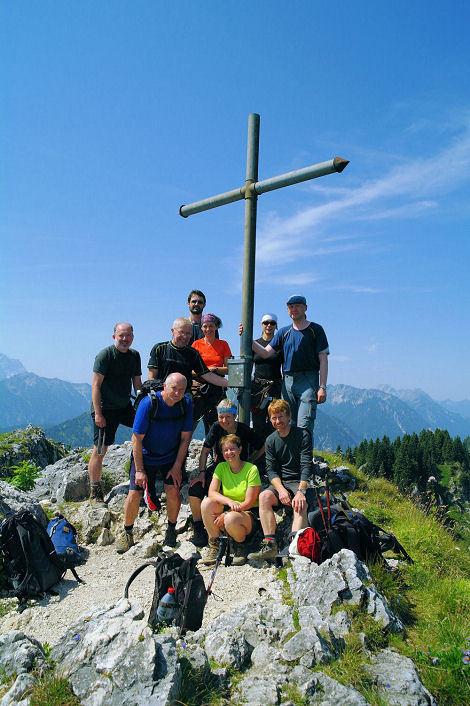 Skupina A na vrcholu Ettaler Manndl (1633 m)